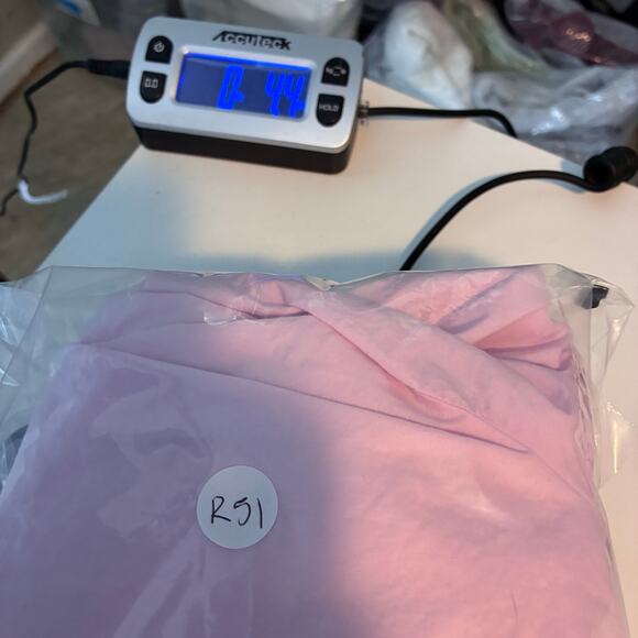 ZARA Pretty In Pink Back Bow Cropped Top Blouse Bell Sleeve Cotton Women’s Small - Picture 9 of 9